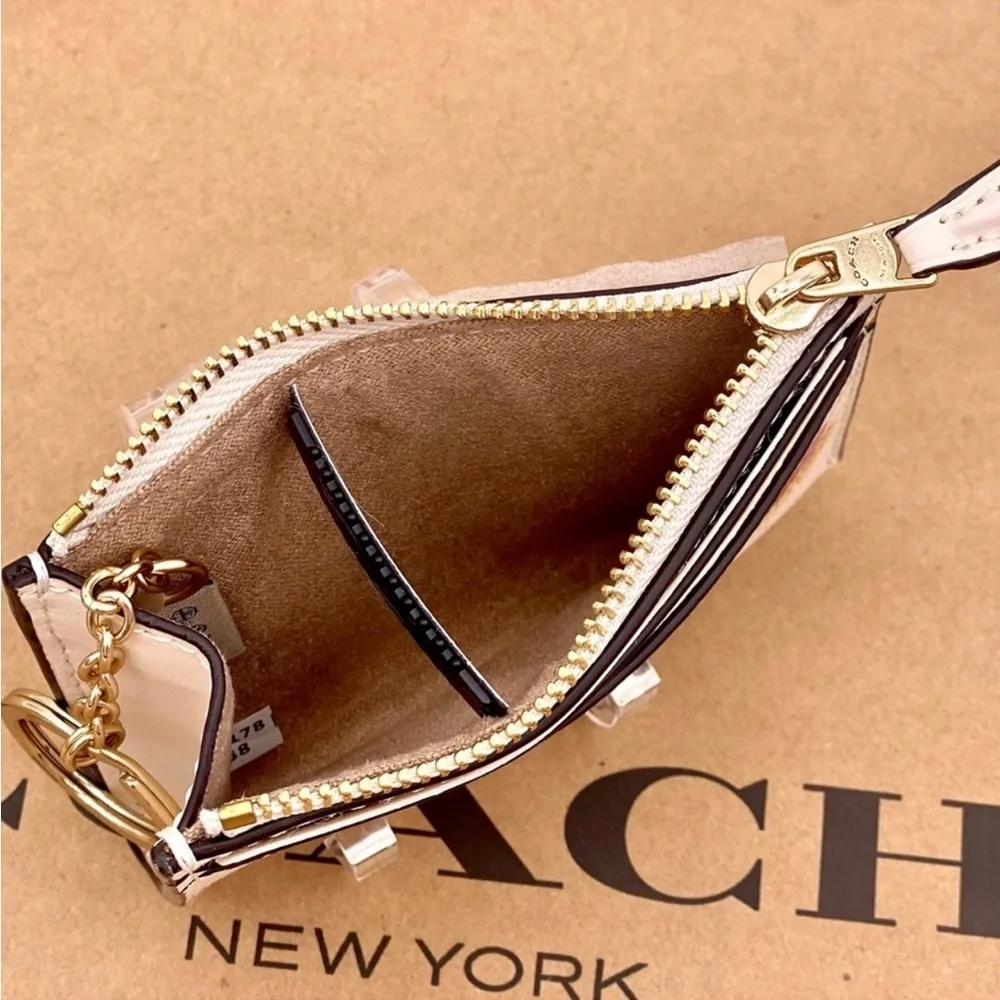 Coach Mini Skinny ID Case Small Wallet With Pop Floral Print